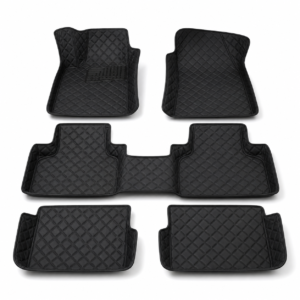 Premium 7D Car Floor Mats Full Set – Black
