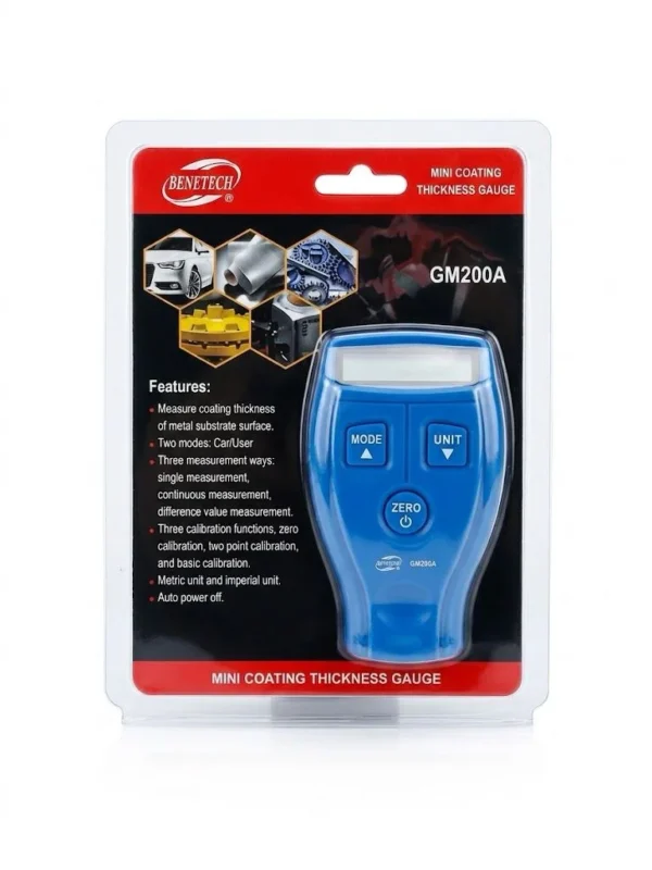 GM200A Car Paint Thickness Tester checking black car paint
